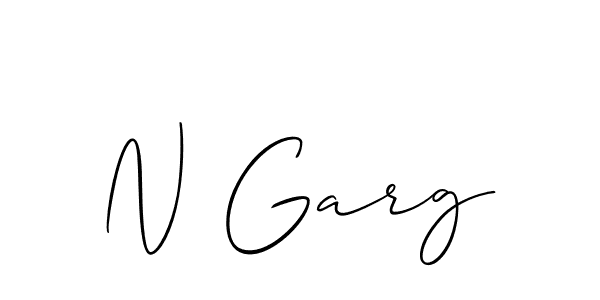 if you are searching for the best signature style for your name N Garg. so please give up your signature search. here we have designed multiple signature styles  using Allison_Script. N Garg signature style 2 images and pictures png