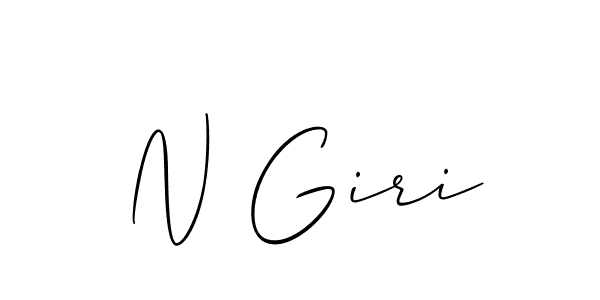 Make a beautiful signature design for name N Giri. With this signature (Allison_Script) style, you can create a handwritten signature for free. N Giri signature style 2 images and pictures png