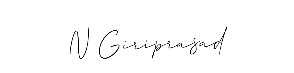 You should practise on your own different ways (Allison_Script) to write your name (N Giriprasad) in signature. don't let someone else do it for you. N Giriprasad signature style 2 images and pictures png