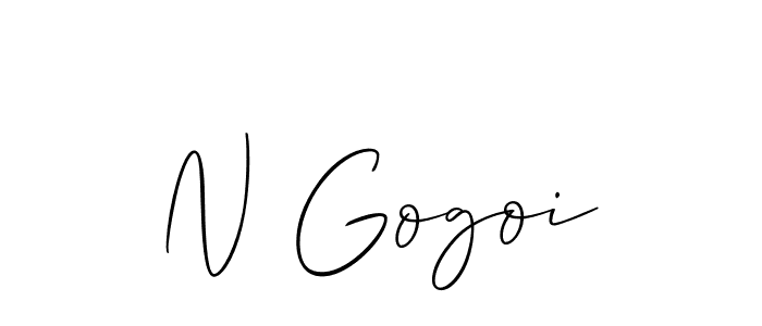 You can use this online signature creator to create a handwritten signature for the name N Gogoi. This is the best online autograph maker. N Gogoi signature style 2 images and pictures png