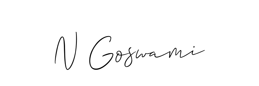 It looks lik you need a new signature style for name N Goswami. Design unique handwritten (Allison_Script) signature with our free signature maker in just a few clicks. N Goswami signature style 2 images and pictures png