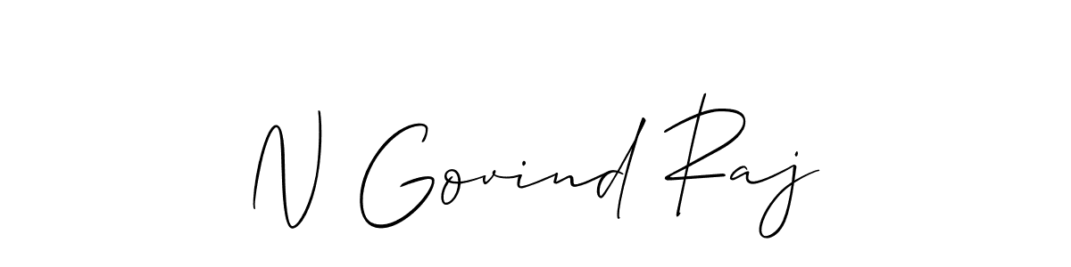 if you are searching for the best signature style for your name N Govind Raj. so please give up your signature search. here we have designed multiple signature styles  using Allison_Script. N Govind Raj signature style 2 images and pictures png