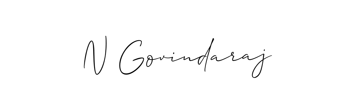 You should practise on your own different ways (Allison_Script) to write your name (N Govindaraj) in signature. don't let someone else do it for you. N Govindaraj signature style 2 images and pictures png