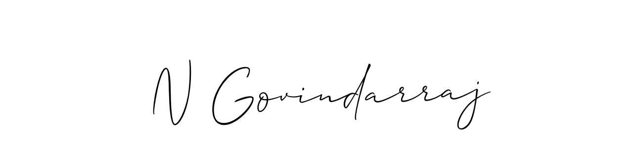 You should practise on your own different ways (Allison_Script) to write your name (N Govindarraj) in signature. don't let someone else do it for you. N Govindarraj signature style 2 images and pictures png