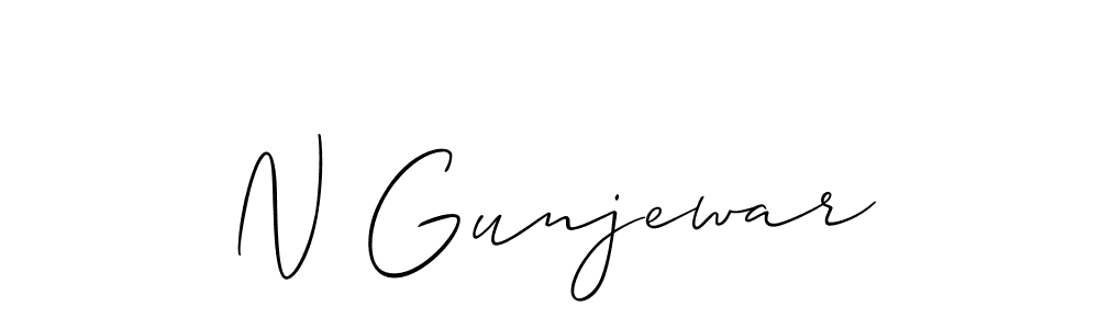 You can use this online signature creator to create a handwritten signature for the name N Gunjewar. This is the best online autograph maker. N Gunjewar signature style 2 images and pictures png
