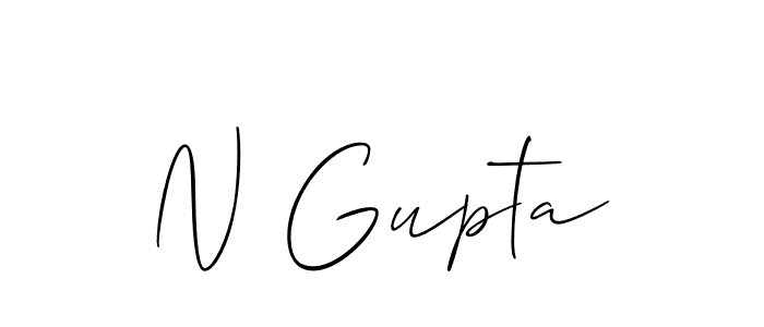 The best way (Allison_Script) to make a short signature is to pick only two or three words in your name. The name N Gupta include a total of six letters. For converting this name. N Gupta signature style 2 images and pictures png