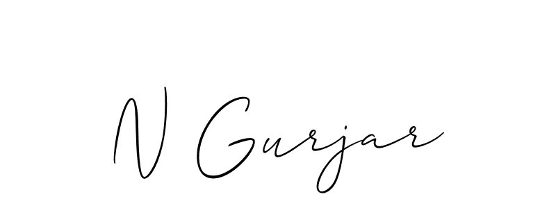 Design your own signature with our free online signature maker. With this signature software, you can create a handwritten (Allison_Script) signature for name N Gurjar. N Gurjar signature style 2 images and pictures png