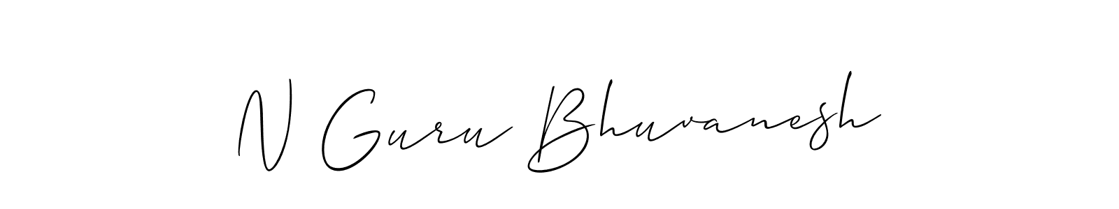 Also we have N Guru Bhuvanesh name is the best signature style. Create professional handwritten signature collection using Allison_Script autograph style. N Guru Bhuvanesh signature style 2 images and pictures png