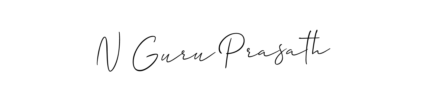 N Guru Prasath stylish signature style. Best Handwritten Sign (Allison_Script) for my name. Handwritten Signature Collection Ideas for my name N Guru Prasath. N Guru Prasath signature style 2 images and pictures png
