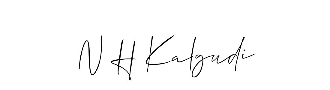 You should practise on your own different ways (Allison_Script) to write your name (N H Kalgudi) in signature. don't let someone else do it for you. N H Kalgudi signature style 2 images and pictures png