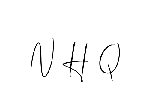 Use a signature maker to create a handwritten signature online. With this signature software, you can design (Allison_Script) your own signature for name N H Q. N H Q signature style 2 images and pictures png