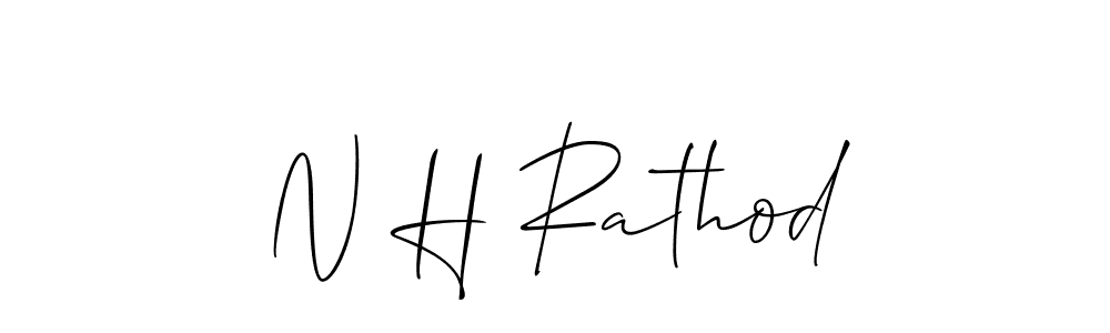 Make a short N H Rathod signature style. Manage your documents anywhere anytime using Allison_Script. Create and add eSignatures, submit forms, share and send files easily. N H Rathod signature style 2 images and pictures png
