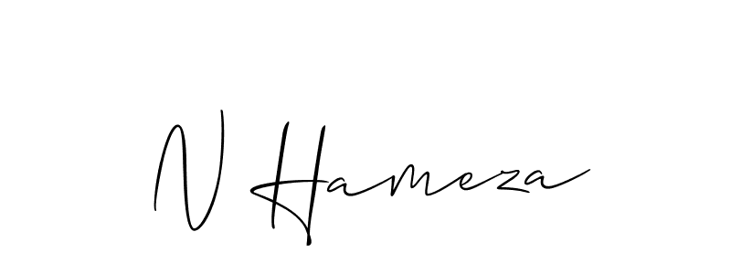 Make a beautiful signature design for name N Hameza. Use this online signature maker to create a handwritten signature for free. N Hameza signature style 2 images and pictures png