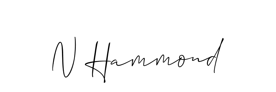 You should practise on your own different ways (Allison_Script) to write your name (N Hammond) in signature. don't let someone else do it for you. N Hammond signature style 2 images and pictures png