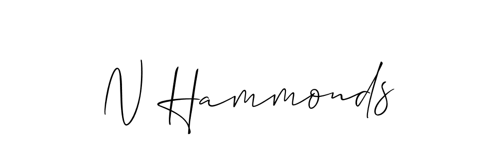 The best way (Allison_Script) to make a short signature is to pick only two or three words in your name. The name N Hammonds include a total of six letters. For converting this name. N Hammonds signature style 2 images and pictures png