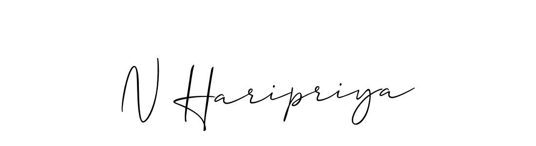 It looks lik you need a new signature style for name N Haripriya. Design unique handwritten (Allison_Script) signature with our free signature maker in just a few clicks. N Haripriya signature style 2 images and pictures png