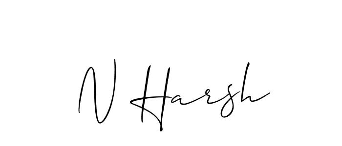 Make a short N Harsh signature style. Manage your documents anywhere anytime using Allison_Script. Create and add eSignatures, submit forms, share and send files easily. N Harsh signature style 2 images and pictures png