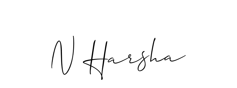 How to Draw N Harsha signature style? Allison_Script is a latest design signature styles for name N Harsha. N Harsha signature style 2 images and pictures png