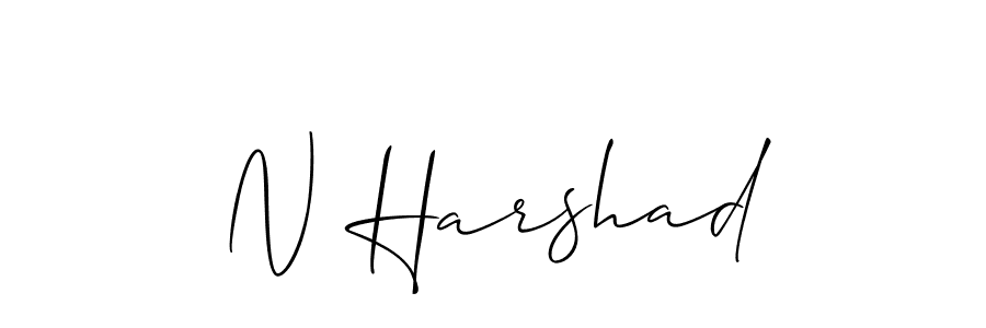 Allison_Script is a professional signature style that is perfect for those who want to add a touch of class to their signature. It is also a great choice for those who want to make their signature more unique. Get N Harshad name to fancy signature for free. N Harshad signature style 2 images and pictures png
