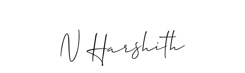 if you are searching for the best signature style for your name N Harshith. so please give up your signature search. here we have designed multiple signature styles  using Allison_Script. N Harshith signature style 2 images and pictures png