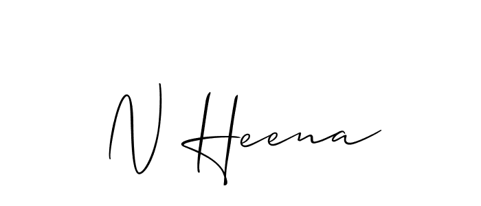 if you are searching for the best signature style for your name N Heena. so please give up your signature search. here we have designed multiple signature styles  using Allison_Script. N Heena signature style 2 images and pictures png
