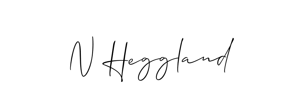 Design your own signature with our free online signature maker. With this signature software, you can create a handwritten (Allison_Script) signature for name N Heggland. N Heggland signature style 2 images and pictures png