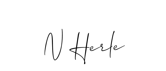 How to Draw N Herle signature style? Allison_Script is a latest design signature styles for name N Herle. N Herle signature style 2 images and pictures png