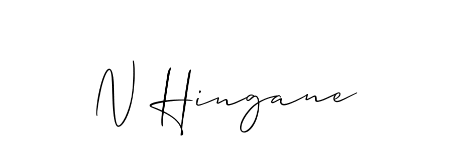if you are searching for the best signature style for your name N Hingane. so please give up your signature search. here we have designed multiple signature styles  using Allison_Script. N Hingane signature style 2 images and pictures png