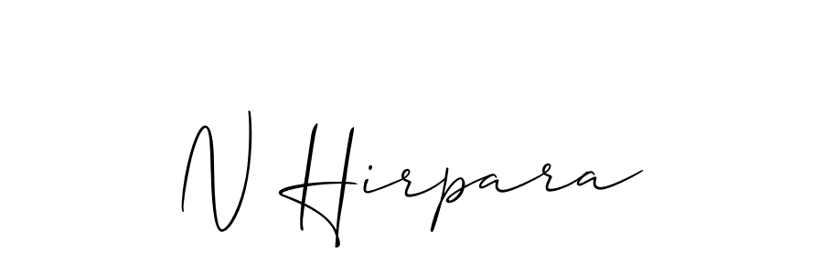 Similarly Allison_Script is the best handwritten signature design. Signature creator online .You can use it as an online autograph creator for name N Hirpara. N Hirpara signature style 2 images and pictures png