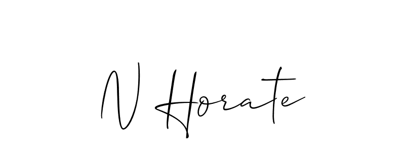 How to make N Horate signature? Allison_Script is a professional autograph style. Create handwritten signature for N Horate name. N Horate signature style 2 images and pictures png