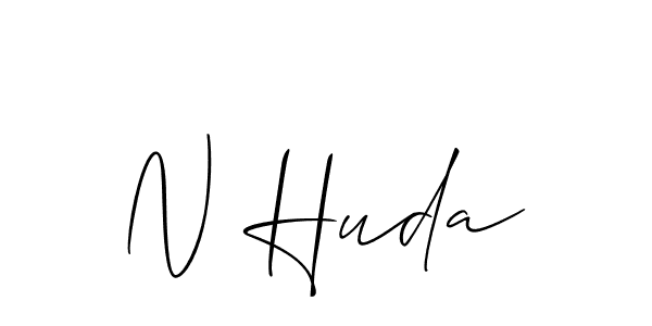 N Huda stylish signature style. Best Handwritten Sign (Allison_Script) for my name. Handwritten Signature Collection Ideas for my name N Huda. N Huda signature style 2 images and pictures png