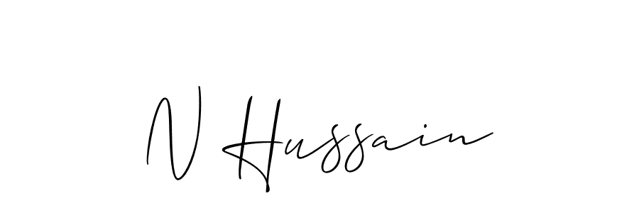 Make a short N Hussain signature style. Manage your documents anywhere anytime using Allison_Script. Create and add eSignatures, submit forms, share and send files easily. N Hussain signature style 2 images and pictures png