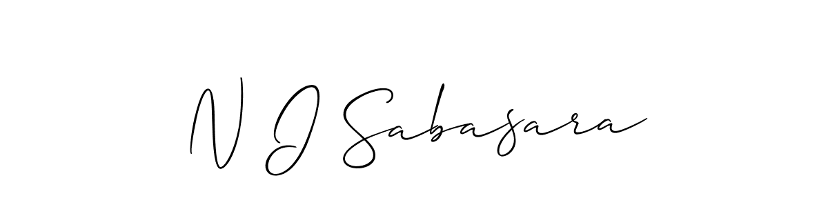 How to Draw N I Sabasara signature style? Allison_Script is a latest design signature styles for name N I Sabasara. N I Sabasara signature style 2 images and pictures png