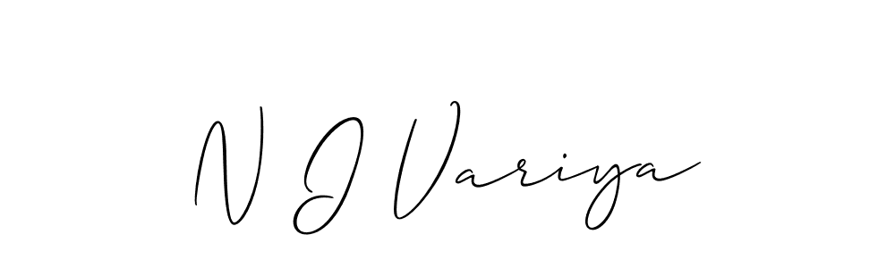 Make a beautiful signature design for name N I Variya. Use this online signature maker to create a handwritten signature for free. N I Variya signature style 2 images and pictures png