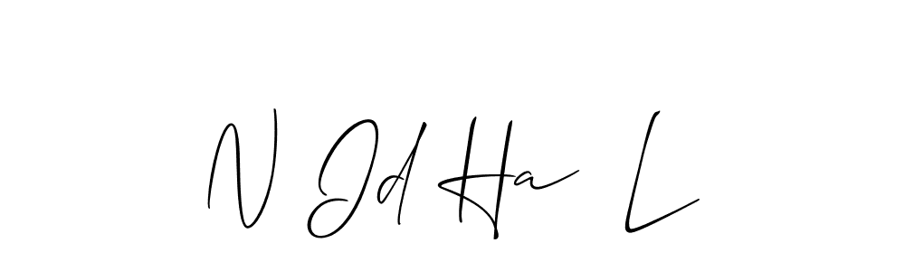 Create a beautiful signature design for name N Id Ha  L. With this signature (Allison_Script) fonts, you can make a handwritten signature for free. N Id Ha  L signature style 2 images and pictures png
