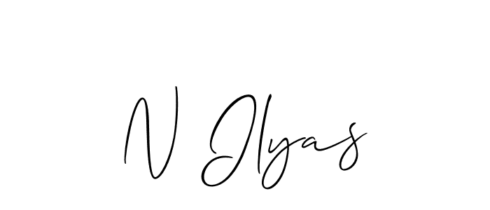 Allison_Script is a professional signature style that is perfect for those who want to add a touch of class to their signature. It is also a great choice for those who want to make their signature more unique. Get N Ilyas name to fancy signature for free. N Ilyas signature style 2 images and pictures png