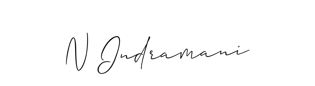 if you are searching for the best signature style for your name N Indramani. so please give up your signature search. here we have designed multiple signature styles  using Allison_Script. N Indramani signature style 2 images and pictures png