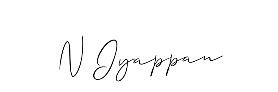 Design your own signature with our free online signature maker. With this signature software, you can create a handwritten (Allison_Script) signature for name N Iyappan. N Iyappan signature style 2 images and pictures png