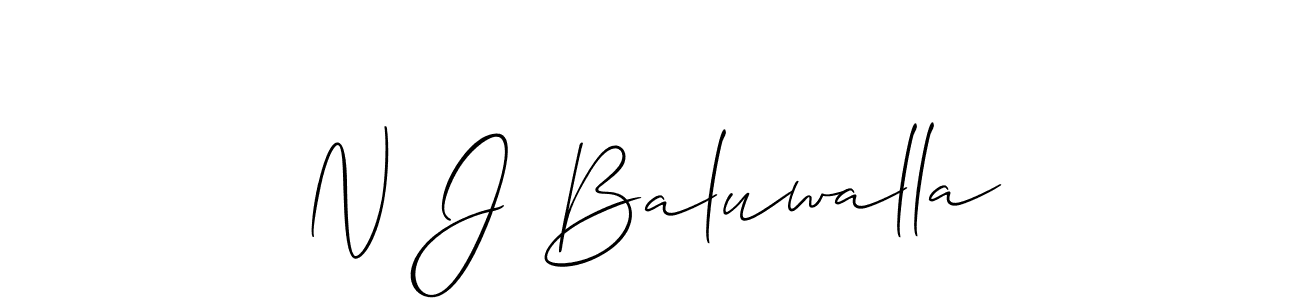Make a short N J Baluwalla signature style. Manage your documents anywhere anytime using Allison_Script. Create and add eSignatures, submit forms, share and send files easily. N J Baluwalla signature style 2 images and pictures png