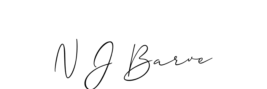 Allison_Script is a professional signature style that is perfect for those who want to add a touch of class to their signature. It is also a great choice for those who want to make their signature more unique. Get N J Barve name to fancy signature for free. N J Barve signature style 2 images and pictures png