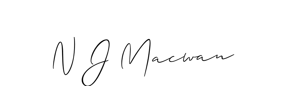 Make a beautiful signature design for name N J Macwan. Use this online signature maker to create a handwritten signature for free. N J Macwan signature style 2 images and pictures png