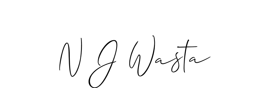 Once you've used our free online signature maker to create your best signature Allison_Script style, it's time to enjoy all of the benefits that N J Wasta name signing documents. N J Wasta signature style 2 images and pictures png