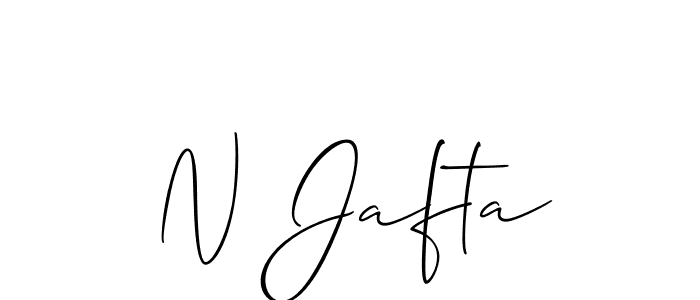 This is the best signature style for the N Jafta name. Also you like these signature font (Allison_Script). Mix name signature. N Jafta signature style 2 images and pictures png