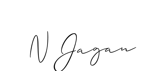 Also You can easily find your signature by using the search form. We will create N Jagan name handwritten signature images for you free of cost using Allison_Script sign style. N Jagan signature style 2 images and pictures png