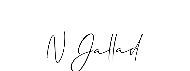 Here are the top 10 professional signature styles for the name N Jallad. These are the best autograph styles you can use for your name. N Jallad signature style 2 images and pictures png