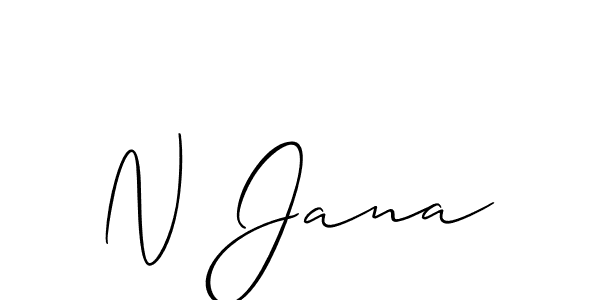 Also we have N Jana name is the best signature style. Create professional handwritten signature collection using Allison_Script autograph style. N Jana signature style 2 images and pictures png