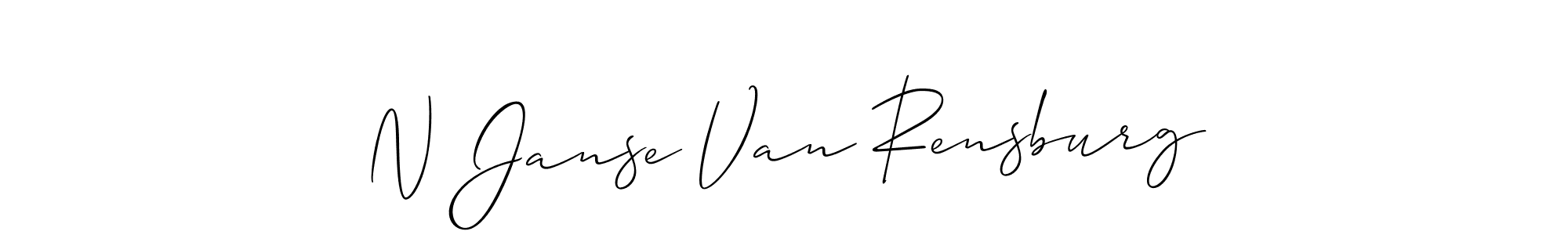 Also we have N Janse Van Rensburg name is the best signature style. Create professional handwritten signature collection using Allison_Script autograph style. N Janse Van Rensburg signature style 2 images and pictures png