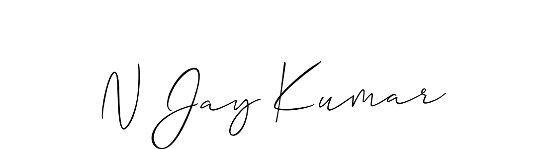 You should practise on your own different ways (Allison_Script) to write your name (N Jay Kumar) in signature. don't let someone else do it for you. N Jay Kumar signature style 2 images and pictures png