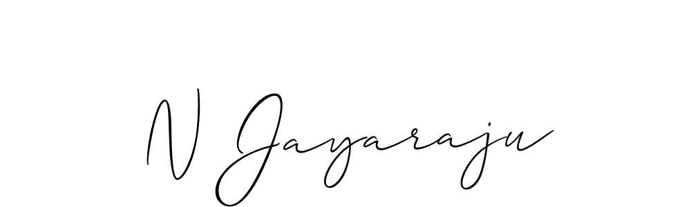 Create a beautiful signature design for name N Jayaraju. With this signature (Allison_Script) fonts, you can make a handwritten signature for free. N Jayaraju signature style 2 images and pictures png