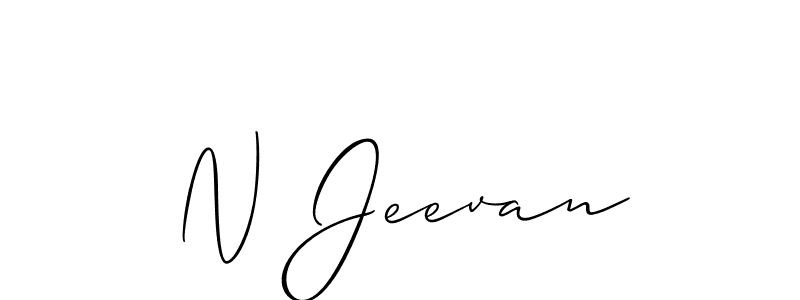Make a beautiful signature design for name N Jeevan. Use this online signature maker to create a handwritten signature for free. N Jeevan signature style 2 images and pictures png